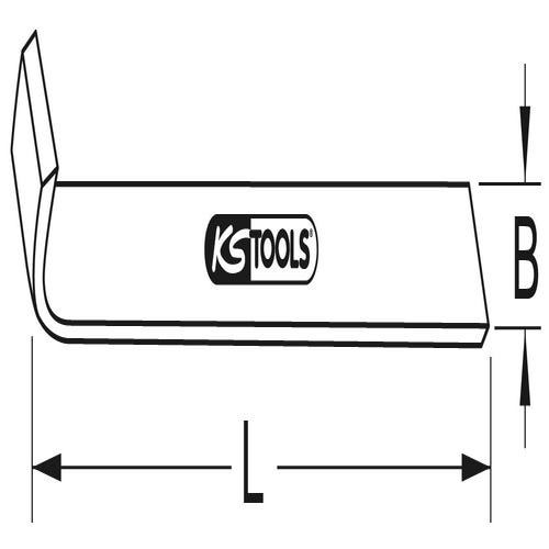 KS TOOLS Grattoirs coudés BRONZEplus 200 mm 1