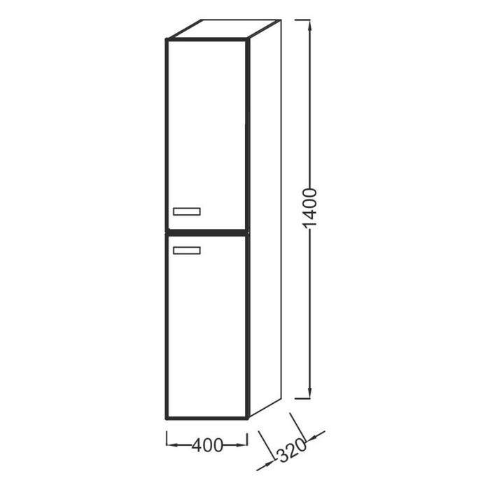 Colonne de salle de bain JACOB DELAFON Ola Up, 2 portes chêne Colorado 2