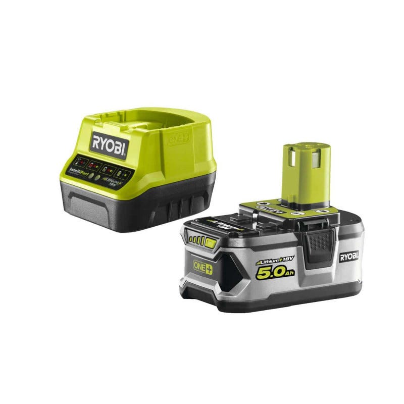 Pack RYOBI Ponceuse excentrique 18V One+ RROS18-0 - 1 Batterie 5.0Ah - 1 Chargeur rapide RC18120-150 3