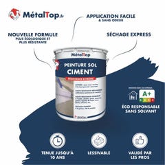 Peinture Sol Ciment - Metaltop - Noir foncé - RAL 9005 - Pot 5L 3