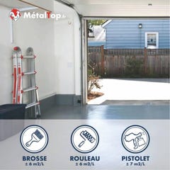 Peinture Sol Garage - Metaltop - Bleu pigeon - RAL 5014 - Pot 5L 4