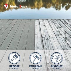 Peinture Terrasse - Metaltop - Noir foncé - RAL 9005 - Pot 5L 4