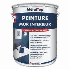 Peinture Mur Interieur - Metaltop - Blanc pur - RAL 9010 - Pot 5L 0
