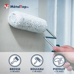 Peinture Mur Et Plafond - Metaltop - Blanc perle - RAL 1013 - Pot 15L 4