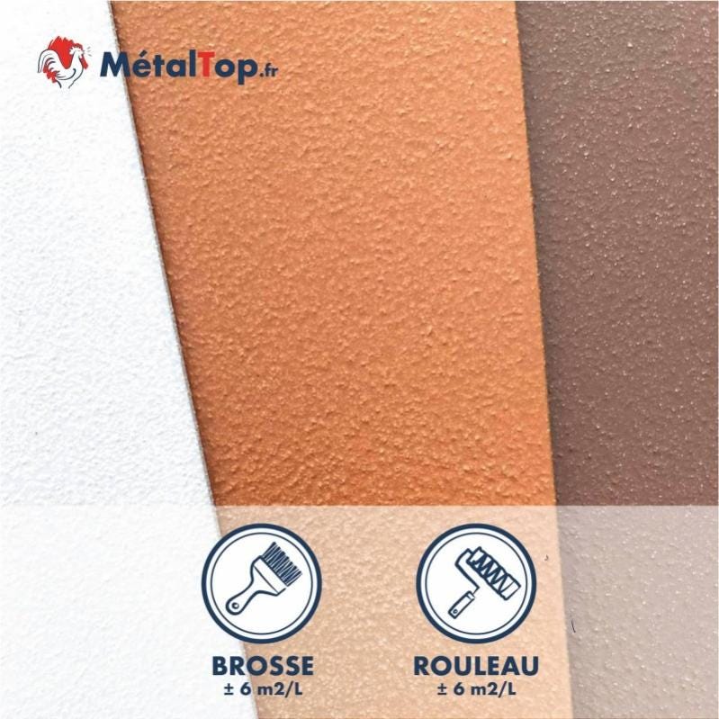 Peinture Antiderapante - Metaltop - Brun chocolat - RAL 8017 - Pot 5L 4