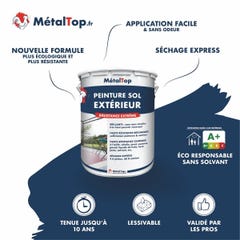 Peinture Sol Exterieur - Metaltop - Gris noir - RAL 7021 - Pot 15L 3