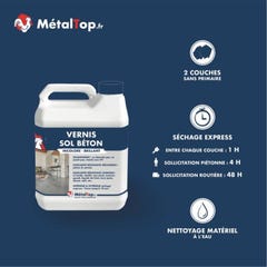 Vernis Sol Beton - Metaltop - Incolore - RAL Incolore - Pot 5L 3