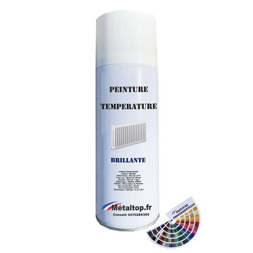 Peinture Temperature - Metaltop - Gris silex - RAL 7032 - Bombe 400mL 0
