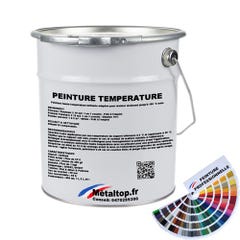 Peinture Temperature - Metaltop - Brun gris - RAL 8019 - Pot 15L 0