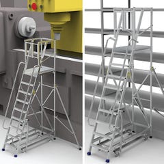 Escabeau roulant avec 4 roues escamotables - ER10-KRE 4