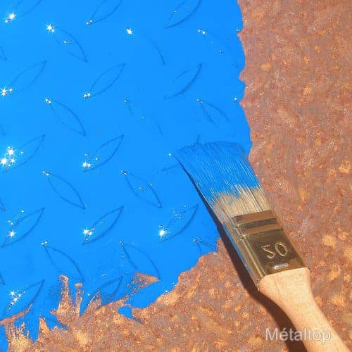 Peinture Direct Rouille - Metaltop - Bleu vert - RAL 5001 - Pot 5L 2