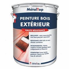 Peinture Bois Exterieur - Metaltop - Vert brun - RAL 6008 - Pot 15L 0