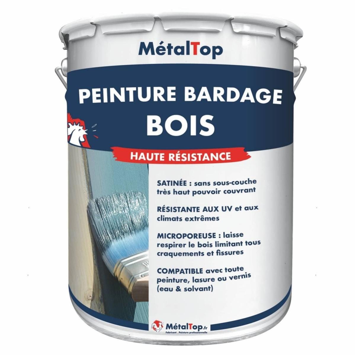 Peinture Bardage Bois - Metaltop - Gris ardoise - RAL 7015 - Pot 15L 0