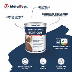 Peinture Bois Exotique - Metaltop - Blanc crème - RAL 9001 - Pot 15L 2