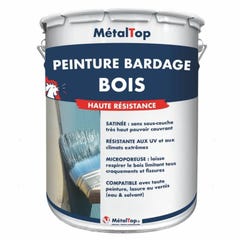 Peinture Bardage Bois - Metaltop - Brun olive - RAL 8008 - Pot 5L 0