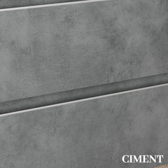 Meuble de salle de bain 100cm simple vasque - 2 tiroirs - sans miroir - IRIS - ciment (gris) 3