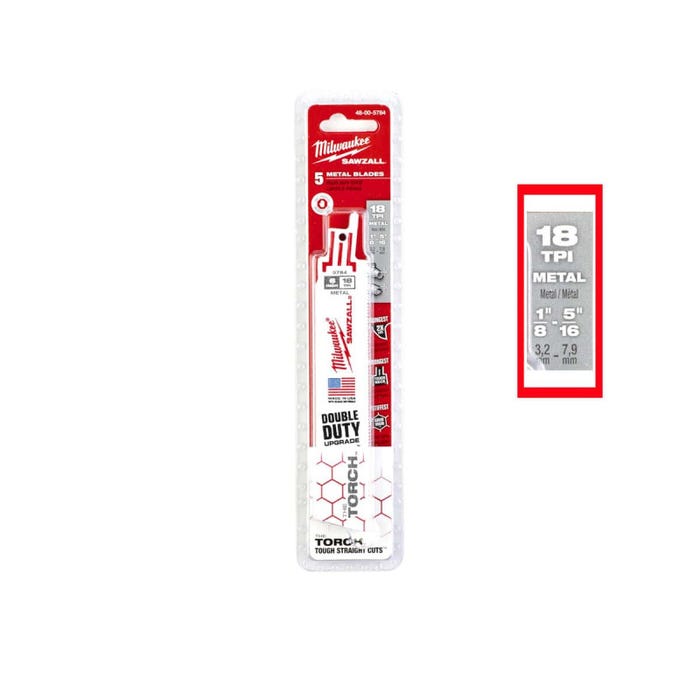 Lames de scie MILWAUKEE Démolition - 150mm - 5 pcs - 48005784 0