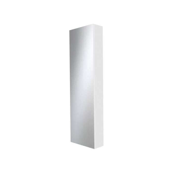 Coffret d'habillage ATOLE 13 modules en acier blanc avec porte miroir - H. utile : 730 mm 3