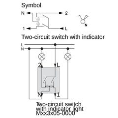 Interrupteur double lumineux D-Life Schneider - Avec voyant témoin - 10 A 2