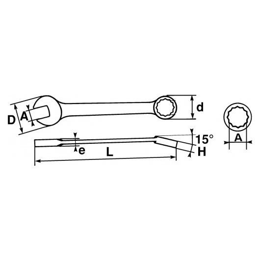 SAM OUTILLAGE - Clés mixtes FME en mm - 36 mm 1