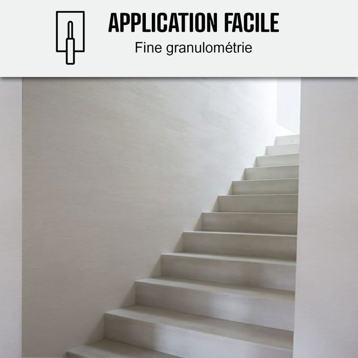 Béton Ciré Escalier - Complet primaire et vernis de finition - En neuf ou rénovation Chinchilla Gris Beige - 5 m² (en 2 couches) - ARCANE INDUSTRIES 7