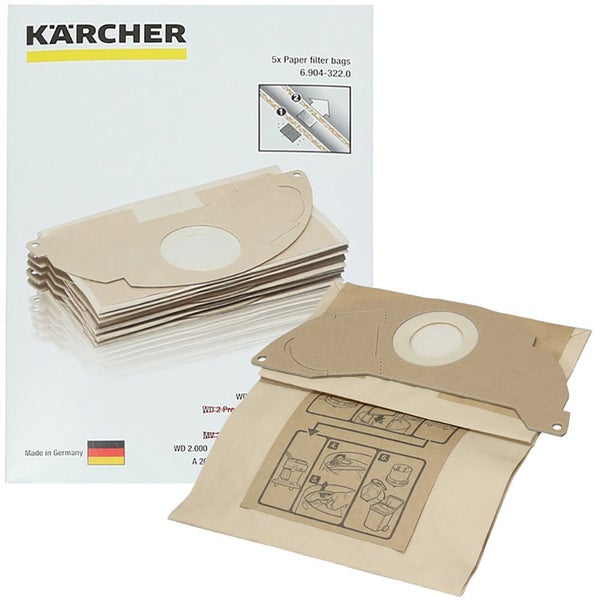Karcher sacs aspirateur papier pour WD2 6.904-322.0