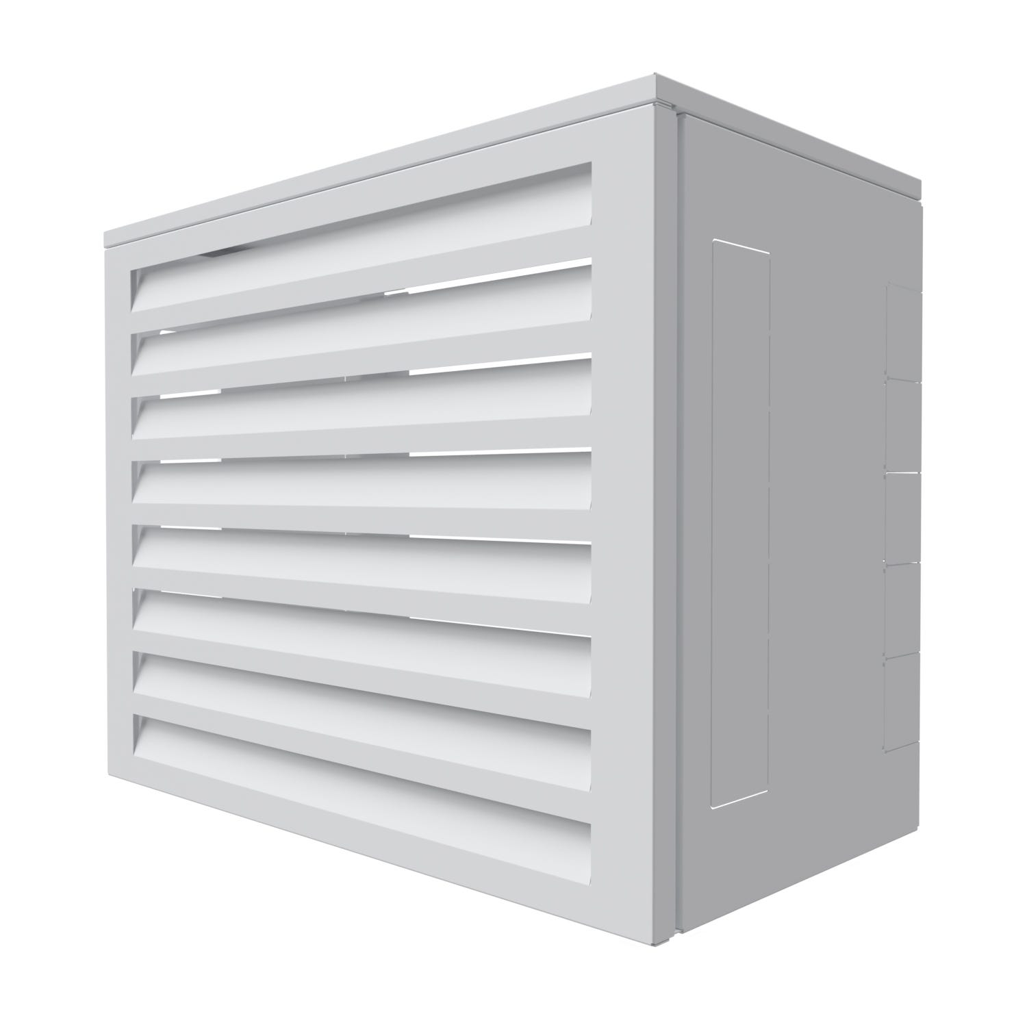 Cache climatiseur acoustique ATOLE en Aluminium Thermolaqué - Taille 2 : H. 113 x L. 110 x P. 64 cm - Blanc 7