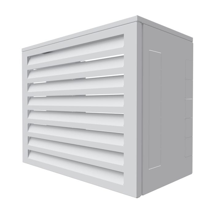 Cache climatiseur acoustique ATOLE en Aluminium Thermolaqué - Taille 2 : H. 113 x L. 110 x P. 64 cm - Blanc 7