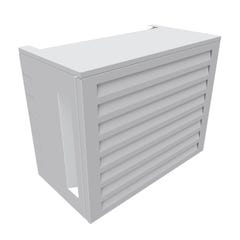 Cache climatiseur acoustique ATOLE en Aluminium Thermolaqué - Taille 2 : H. 113 x L. 110 x P. 64 cm - Blanc 6