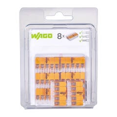Malette de 80 bornes de connexion S221 2, 3, et 5 entrées pour fils souples  et rigides-Wago ❘ Bricoman