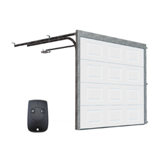 Porte de garage sectionnelle ONIL en kit motorisée - H.200 x l.240 cm anthracite 2