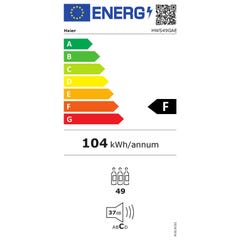 Cave multi-températures 118L 49 Btls Froid Statique HAIER 49.7cm, HWS 49 GAE 8