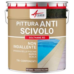 Peinture antidérapante pour sol extérieur - SOLTHANE RD Brun Pale - RAL 8025 - 30 kg - ARCANE INDUSTRIES 1