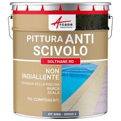 Peinture antidérapante pour sol extérieur - SOLTHANE RD Gris 2 - RAL 7046 - 30 kg - ARCANE INDUSTRIES 1
