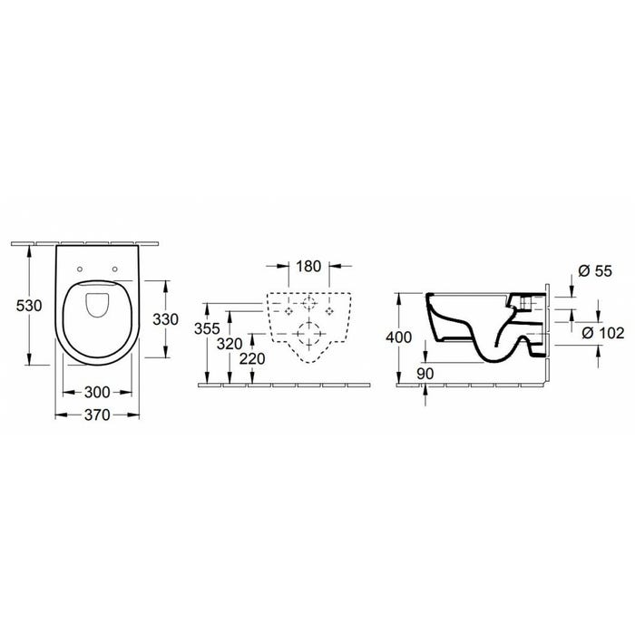 Cuvette suspendue sans bride AVENTO avec Abattant Slim* 4