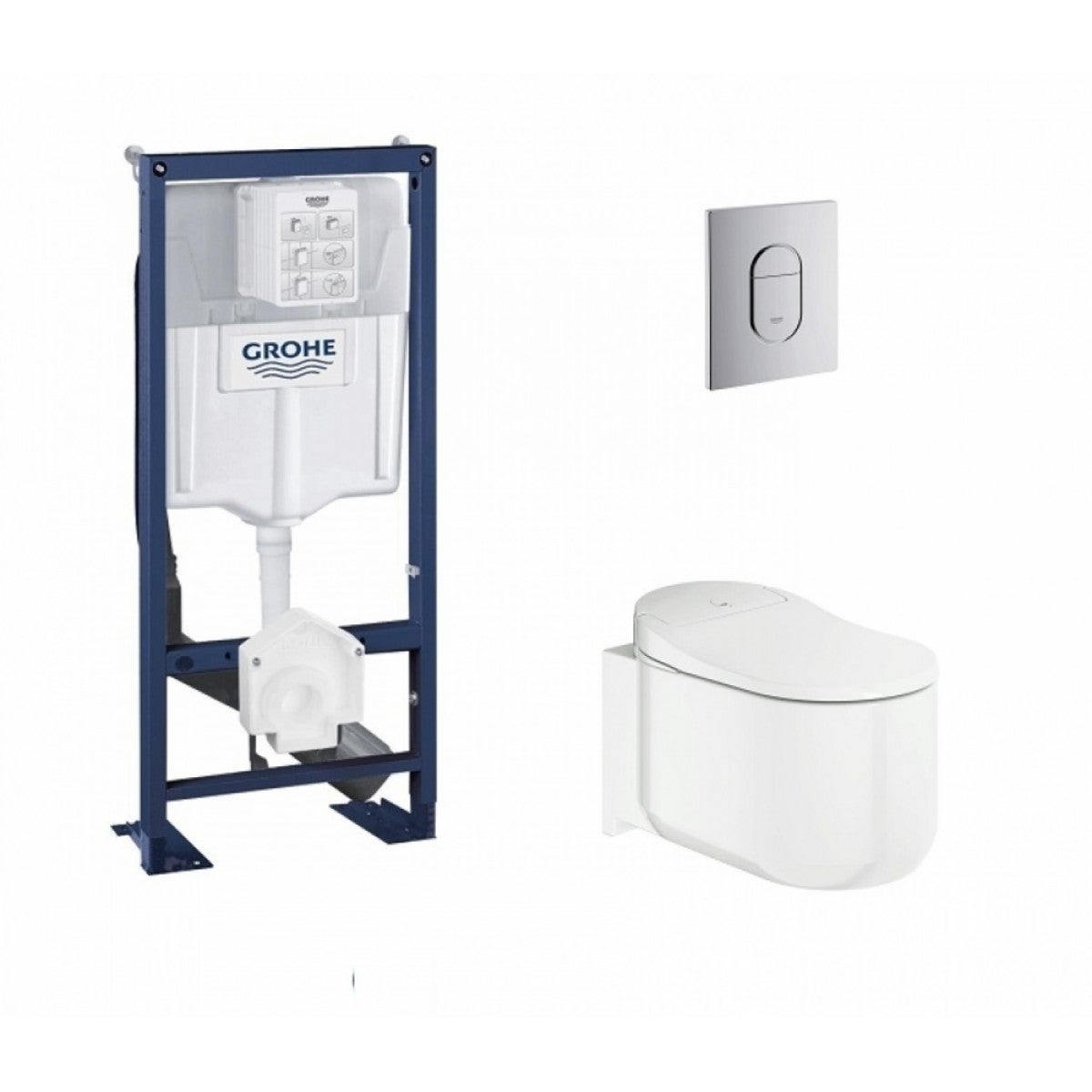 Grohe Bau Ceramic abattant WC japonais lavant 2 bras de douchette intime  (39648SH0) - Livea Sanitaire