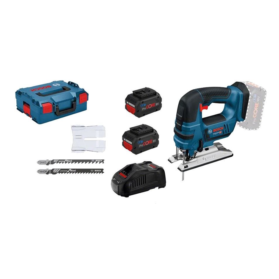 Scie sauteuse 18V GST 18 V-LI B + 2 batteries Procore 5,5 Ah + chargeur en coffret L-boxx - BOSCH - 06015A610C 0