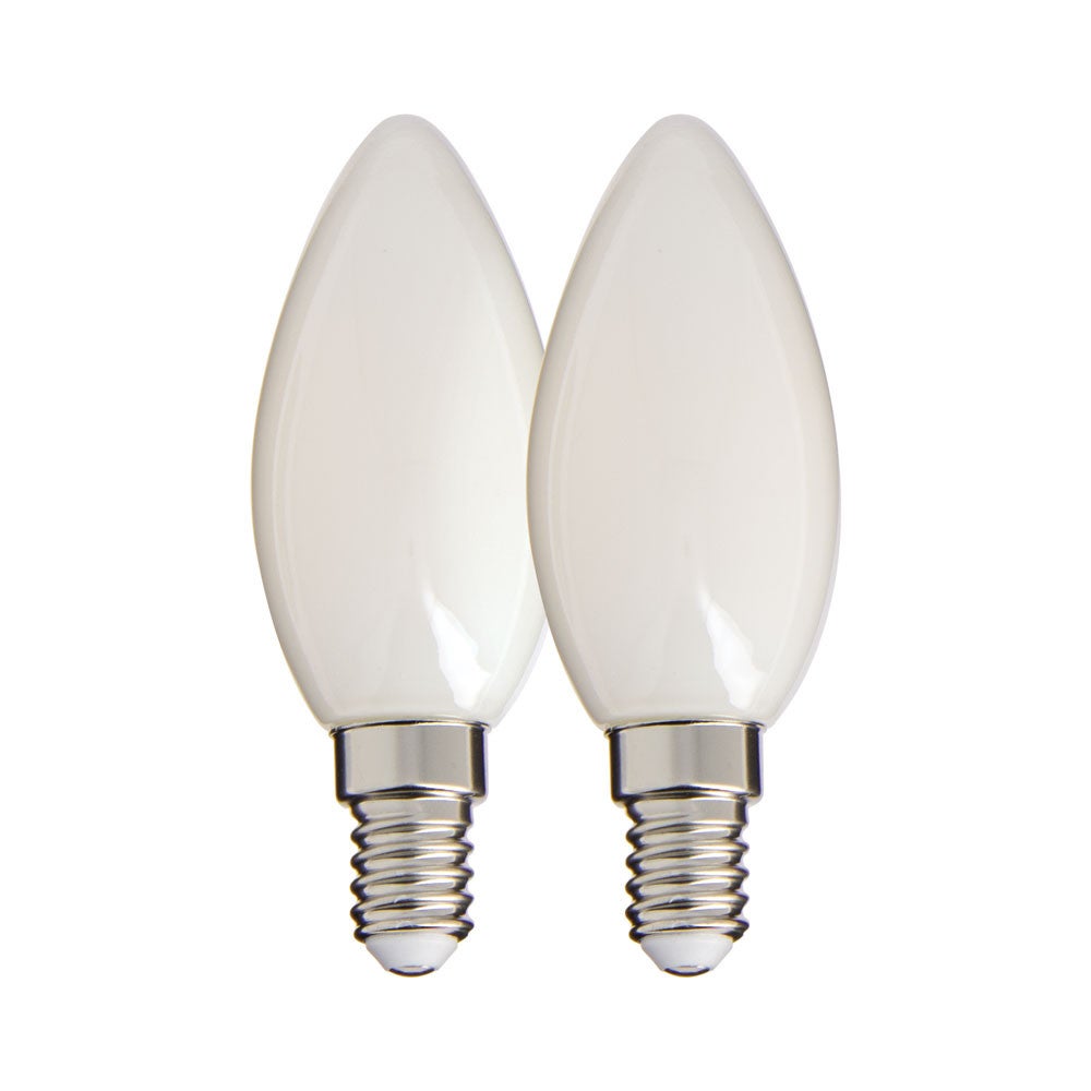 Lot de 2 Ampoules Filament LED Flamme Opaque, culot E14, 470