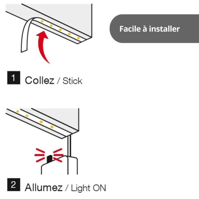 Xanlite - Ruban lumineux LED à piles (incluses) - 1 mètre - Blanc neutre - LSAK1PICW 1