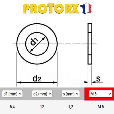 Rondelles plates Etroite (Z) inox A4 - 100 pcs - 3 mm