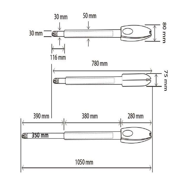 Portail battant électrique blanc VOGEL 300B120 + TANKER B250 2