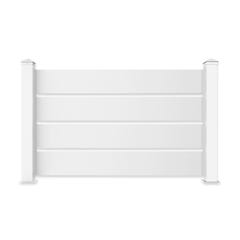 Lot de 2 panneaux de clôture aluminium VOGEL H.90 cm blanc - Kit complet 3.8m 3