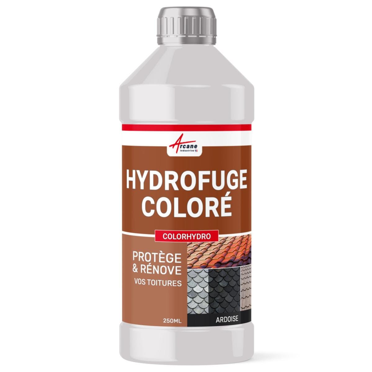 Hydrofuge Coloré Tuile et Toiture - COLORHYDRO - 250 ml - Testeur - Ardoise - RAL 9004 - ARCANE INDUSTRIES 5