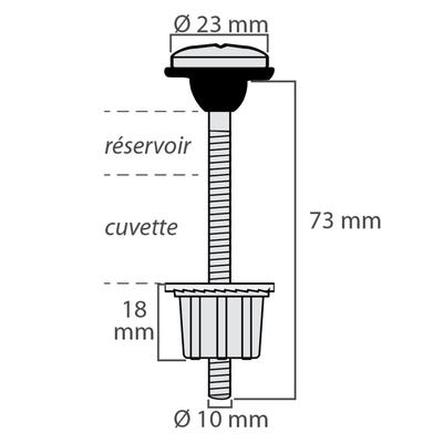 Fixations de réservoir de wc vis 6x80 mm - Manubricole