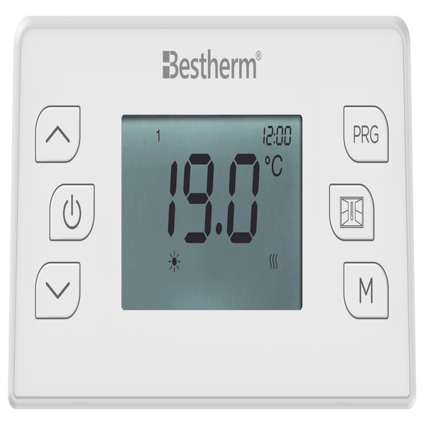 Radiateur électrique fixe à inertie sèche céramique 1000W Bestherm ARIA  horizontal blanc ❘ Bricoman