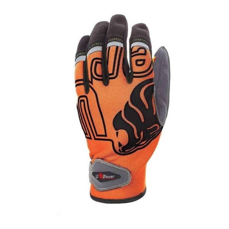 Gants de travail NIKO Orange Fluo (Lot de 3) | GP204OF - Upower 1