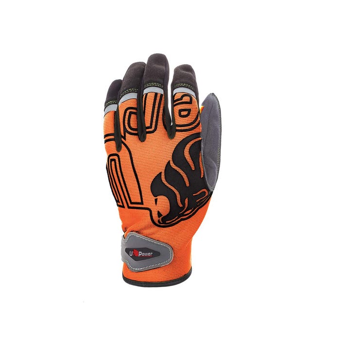 Gants de travail NIKO Orange Fluo (Lot de 3) | GP204OF - Upower 0