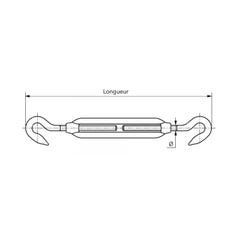 Tendeur crochet-crochet - inox 1