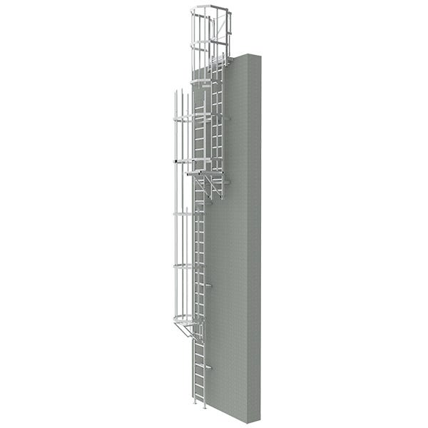 Echelle crinoline avec trappe de condamnation - Hauteur de 13.20 a 13.50m - CS135-CVAP 0