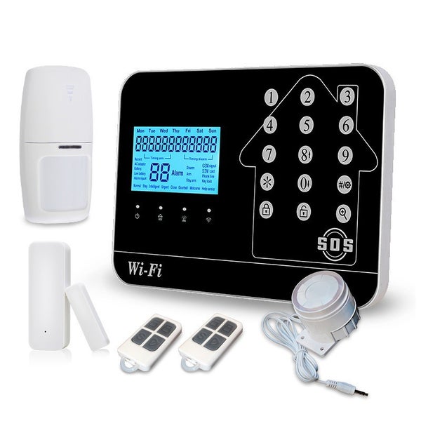 Kit alarme maison connectée sans fil wifi box internet et gsm